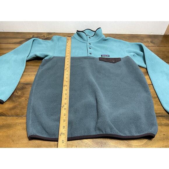 Patagonia Synchilla Snap On Two Tone Green Jacket Size Large - Picture 5 of 10